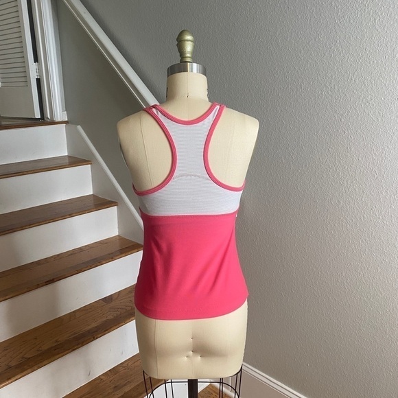 Nike Bra Shelf Racerback Tank Coral & Cream​​​​​​​​​ - Picture 8 of 9